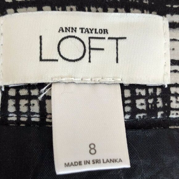 Ann Taylor Loft Black Cotton Silk Mini Skirt Sz 8 - Picture 6 of 6